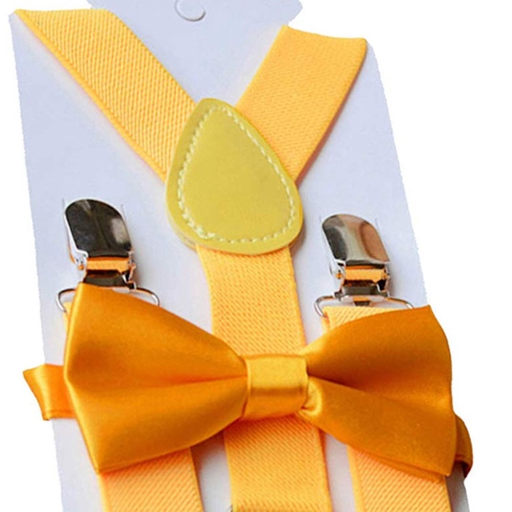 YELLOW BOYS SUSPENDER & BOW TIE SET - *NWT*